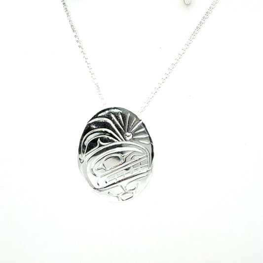 Pendant - Sterling Silver - Small - Oval - Orca