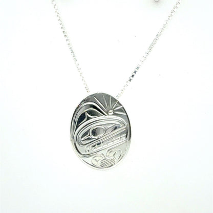 Pendant - Sterling Silver - Small - Oval - Orca