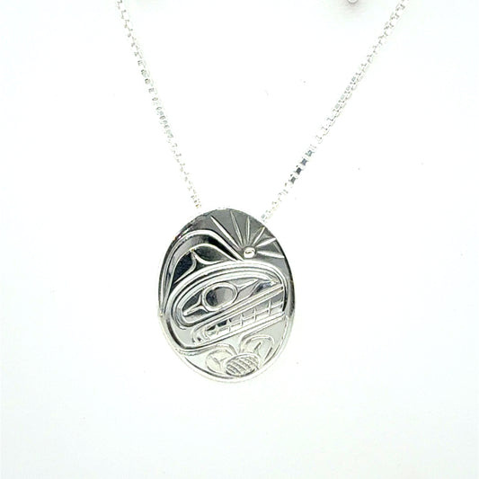 Pendant - Sterling Silver - Small - Oval - Orca