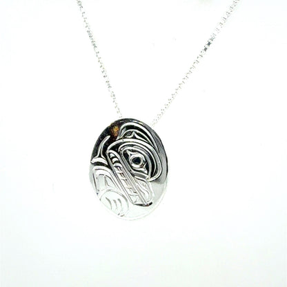 Pendant - Sterling Silver - Small - Oval - Bear