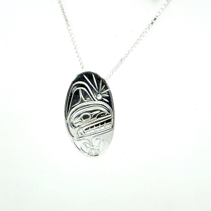 Pendant - Sterling Silver - Small - Oval - Orca