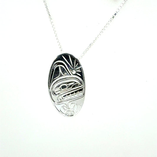 Pendant - Sterling Silver - Small - Oval - Orca