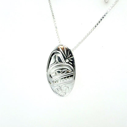 Pendant - Sterling Silver - Small - Oval - Orca