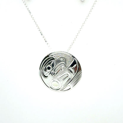 Pendant - Sterling Silver - Small - Round - Eagle