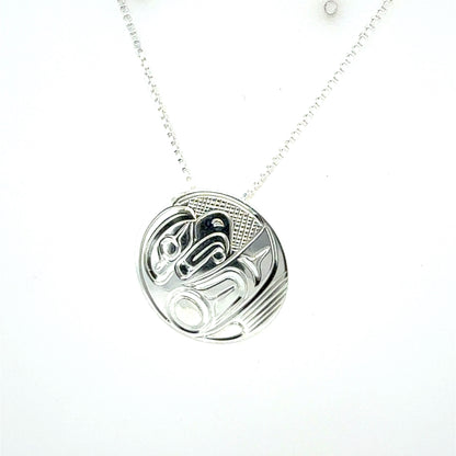 Pendant - Sterling Silver - Small - Round - Eagle