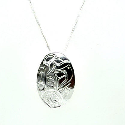 Pendant - Sterling Silver - Medium - Oval - Orca