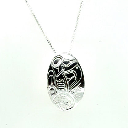 Pendant - Sterling Silver - Medium - Oval - Orca