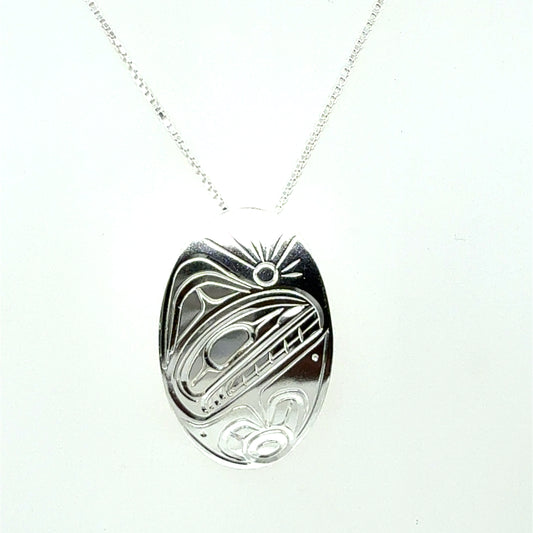 Pendant - Sterling Silver - Medium - Oval - Orca