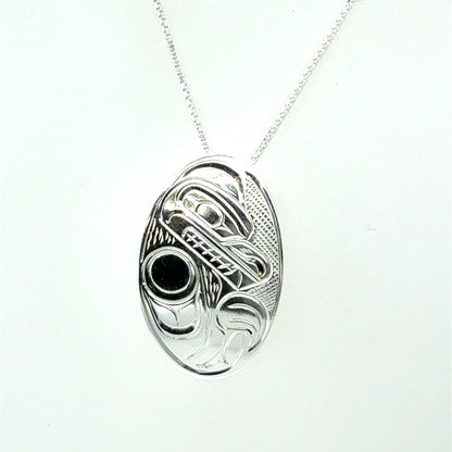 Pendant - Sterling Silver - Medium - Oval - Bear