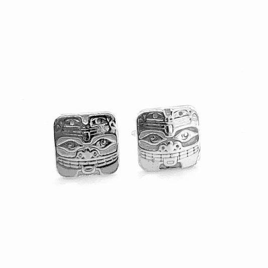 Earrings - Sterling Silver - Stud - Bear & Frog - Small - 10mm