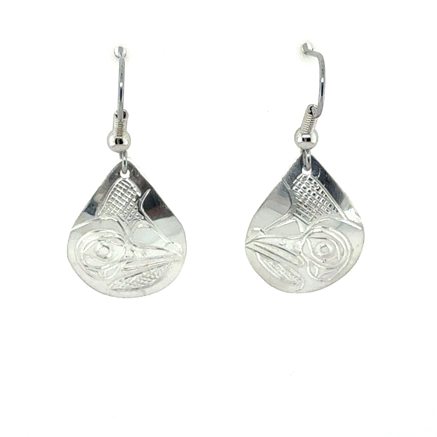 Earrings - Sterling Silver - Teardrop - Orca