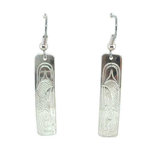 Earrings - Sterling Silver - Rectangle - Raven