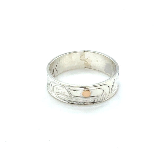 Ring - Gold & Silver - 1/4" - Eagle - Size 11