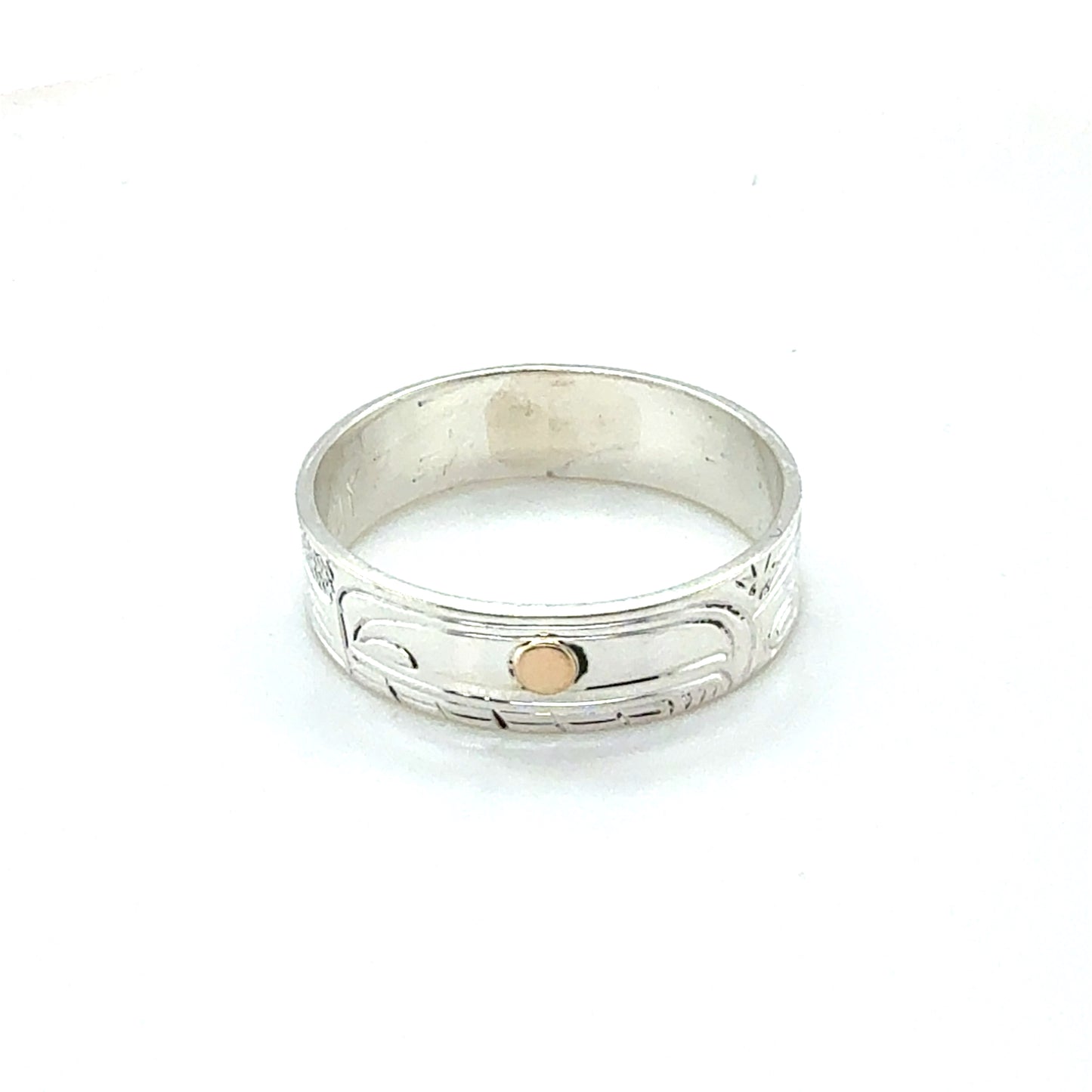 Ring - Gold & Silver - 1/4" - Orca - Size 10
