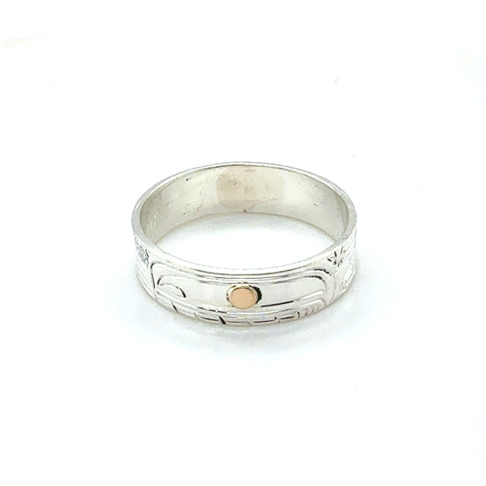 Ring - Gold & Silver - 1/4" - Orca - Size 10