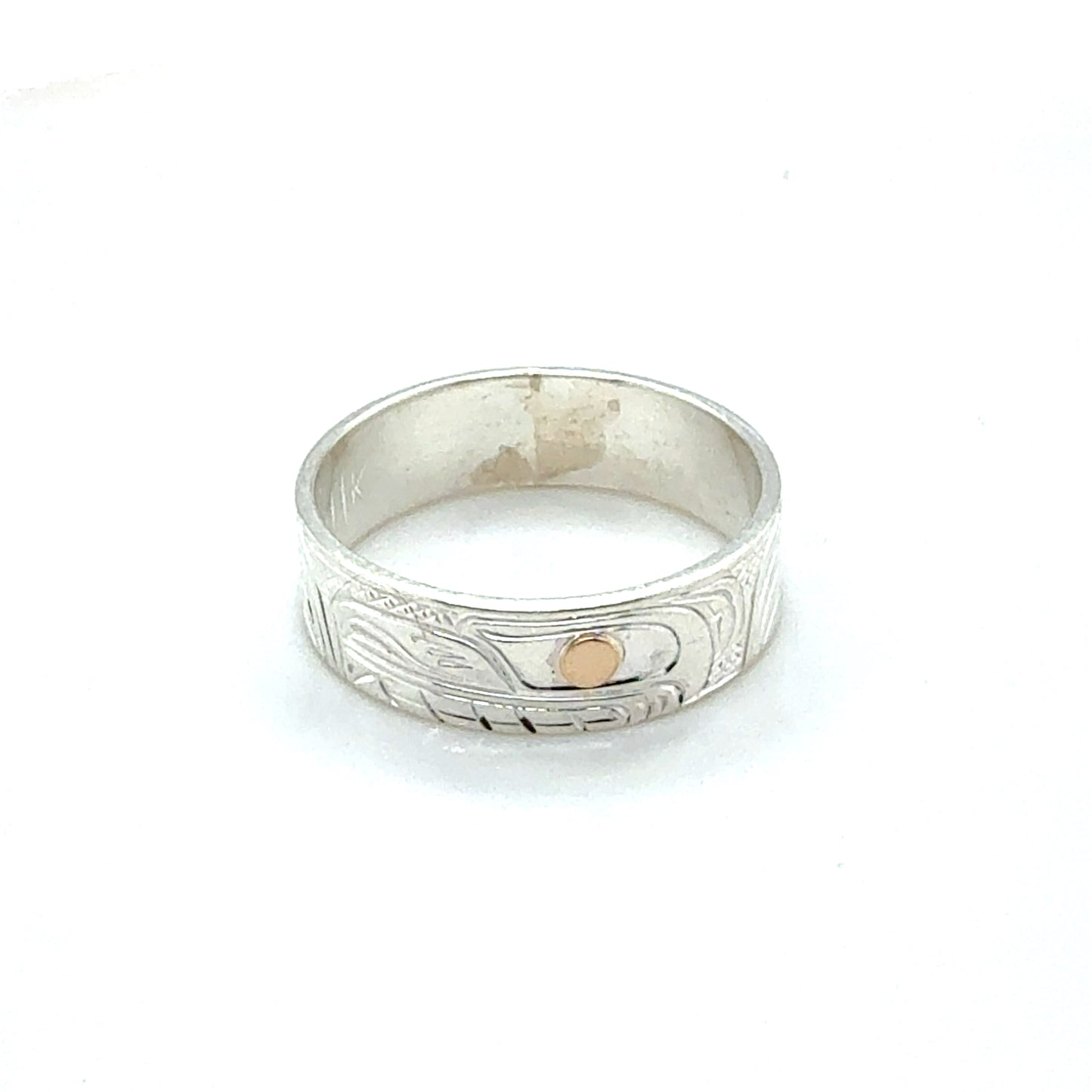 Ring - Gold & Silver - 1/4" - Bear - Size 10