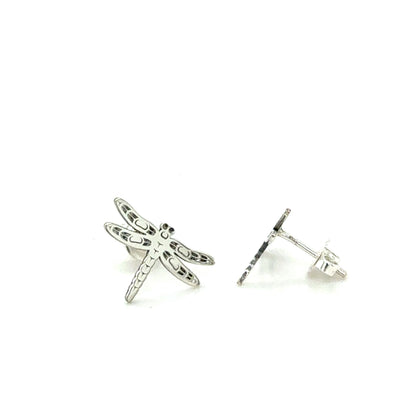 Earrings - Sterling Silver - Studs - Dragonfly