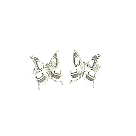 Earrings - Sterling Silver - Studs - Butterfly