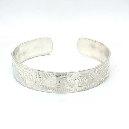 Bracelet - Sterling Silver - 1/2" - Raven & Moon