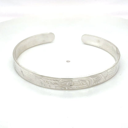 Bracelet - Sterling Silver - 1/4" - Wolf - Shorter Length
