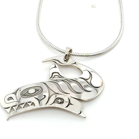 Pendant - Sterling Silver - Cutout - Orca