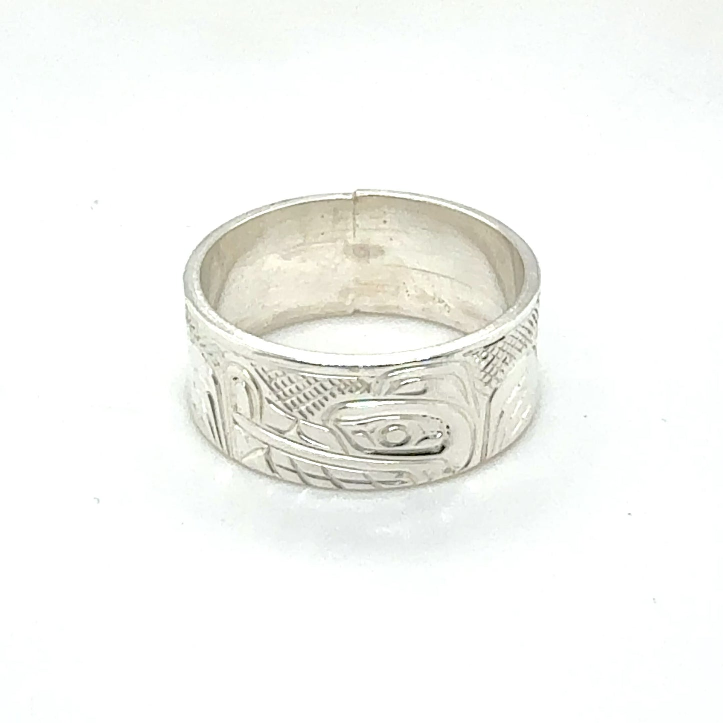Ring - Sterling Silver - 5/16" - Wolf - Size 6