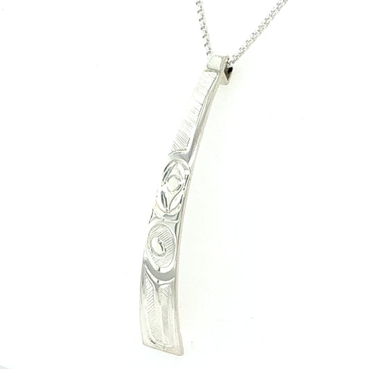 Pendant - Sterling Silver - Triangle - Hummingbird