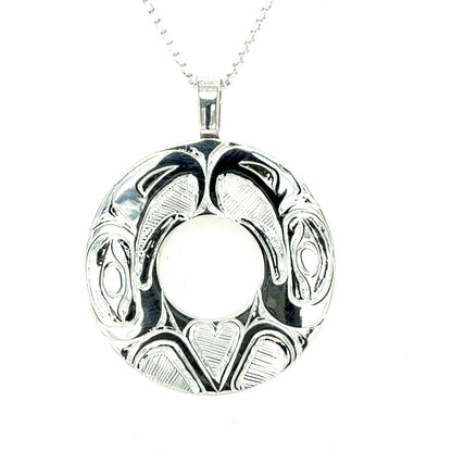 Pendant - Sterling Silver - Round - Eagle