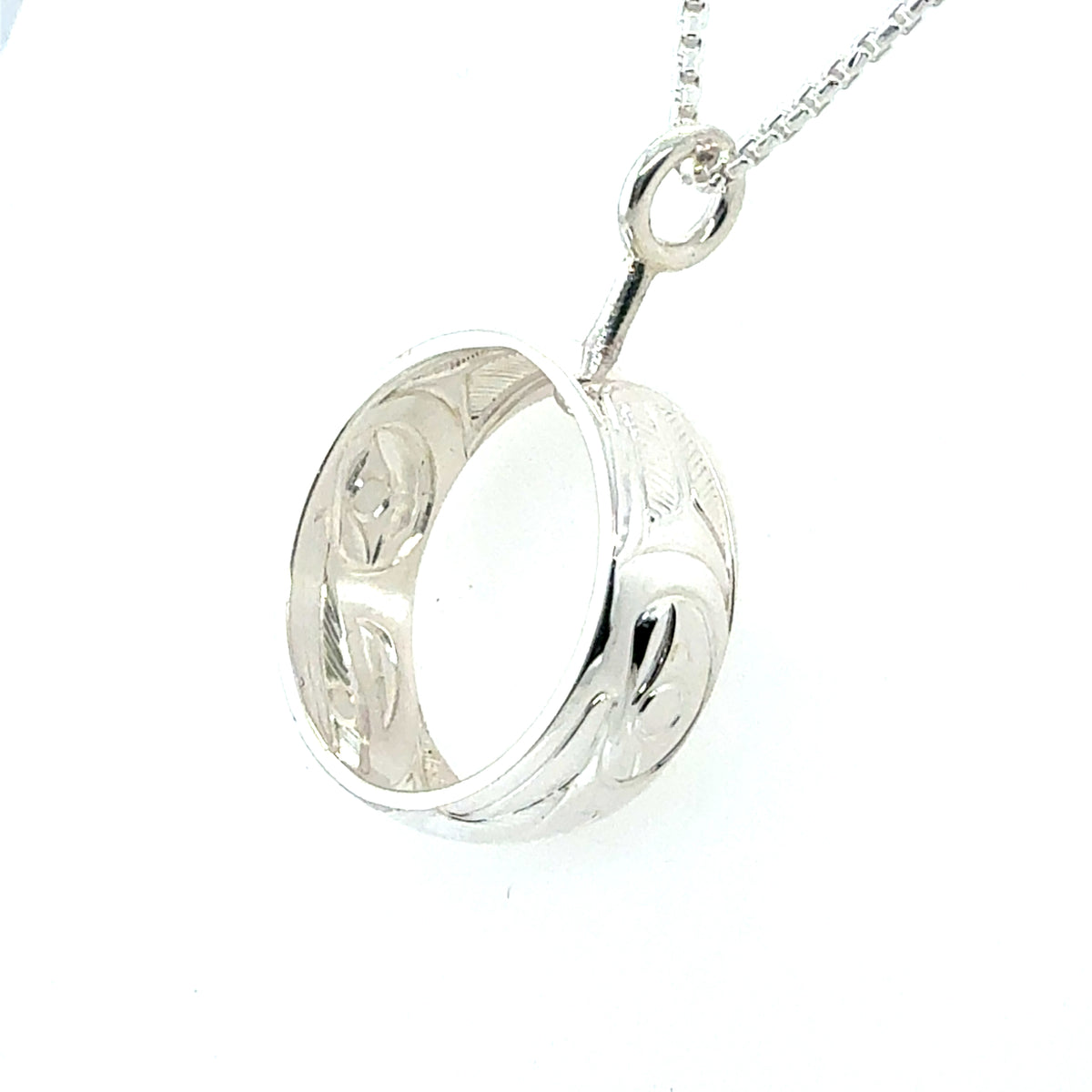 Pendant - Sterling Silver - Ring - Eagle & Raven - Spinning