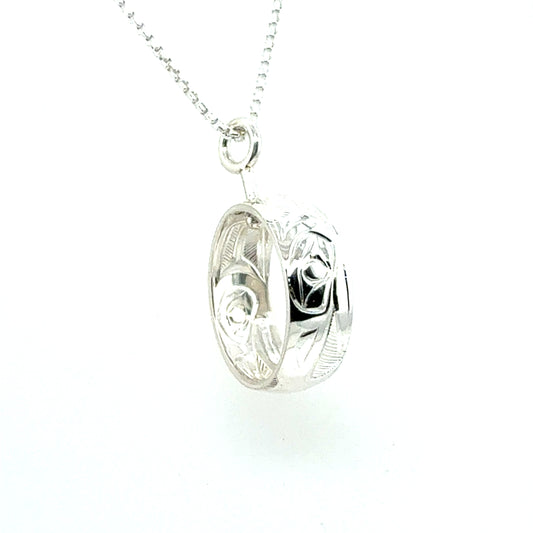 Pendant - Sterling Silver - Ring - Eagle & Raven - Spinning