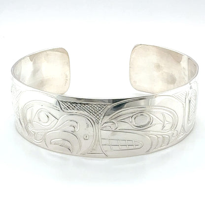 Bracelet - Sterling Silver - 3/4" - Eagle & Orca - Longer Length