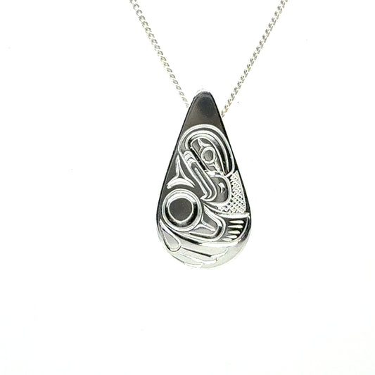 Pendant - Sterling Silver - Small - Teardrop - Eagle