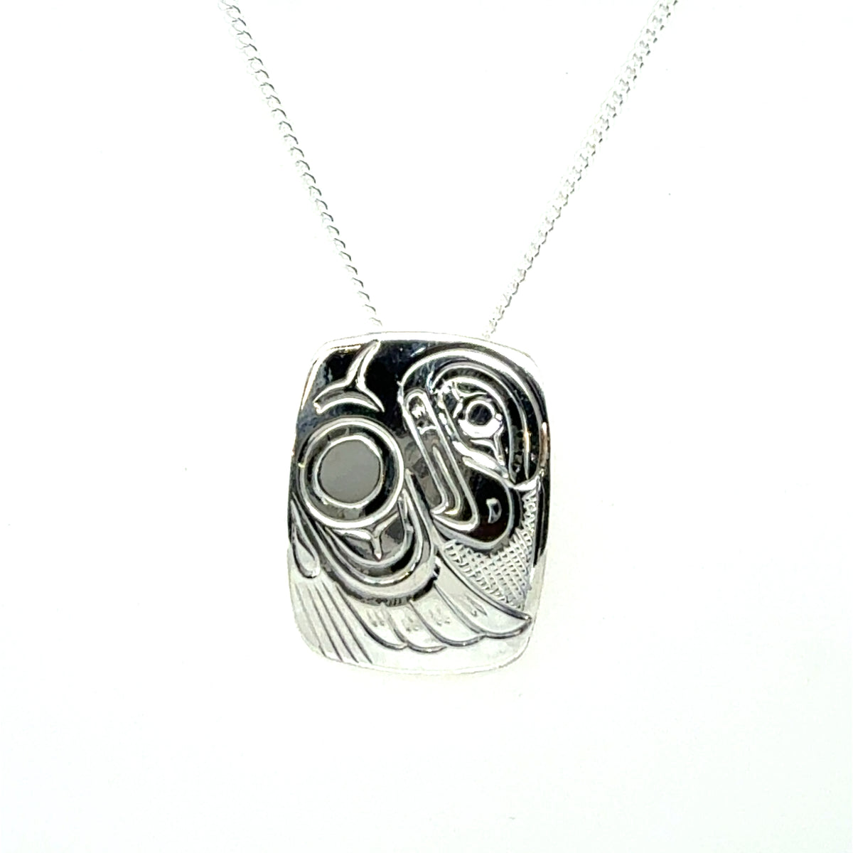 Pendant - Sterling Silver - Rectangle - Eagle