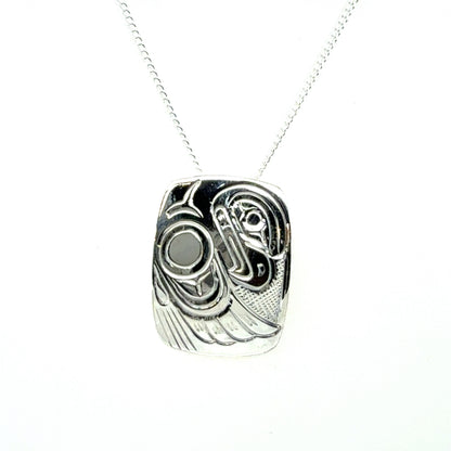 Pendant - Sterling Silver - Rectangle - Eagle