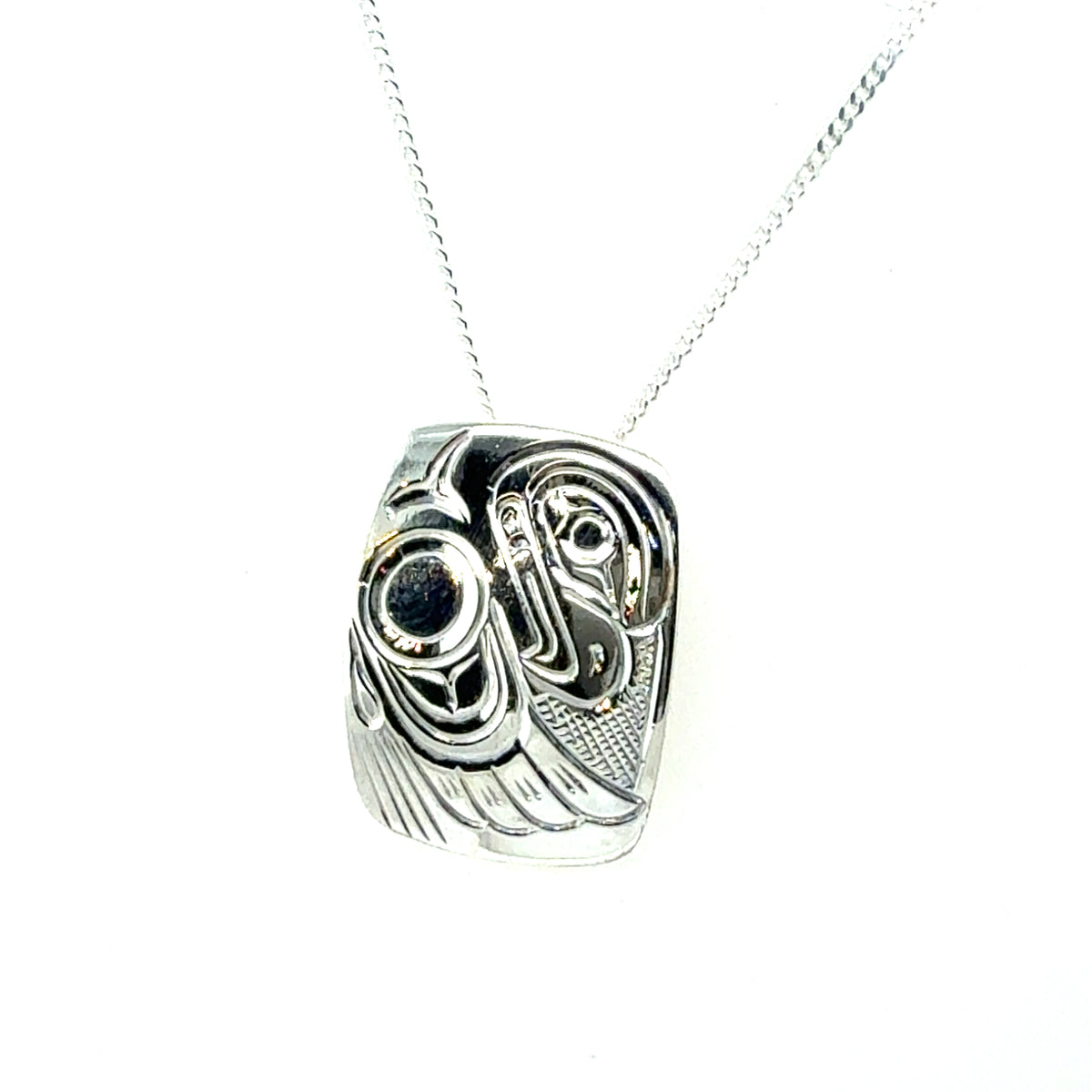 Pendant - Sterling Silver - Rectangle - Eagle
