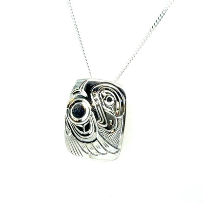 Pendant - Sterling Silver - Rectangle - Eagle