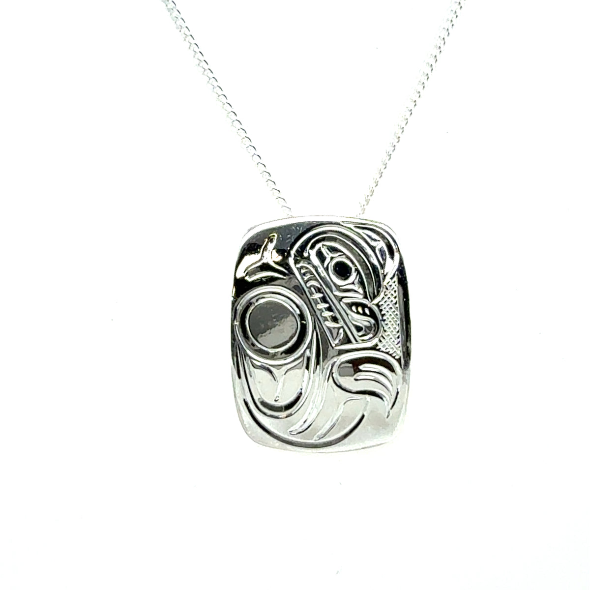 Pendant - Sterling Silver - Rectangle - Bear