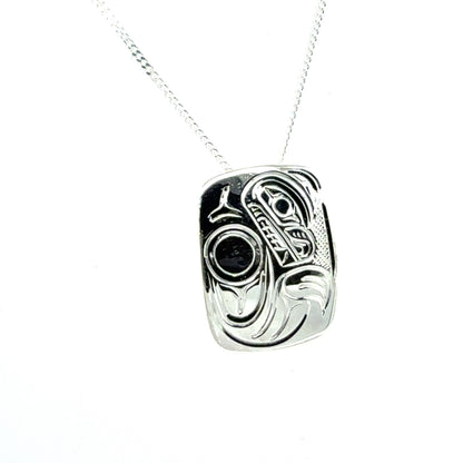 Pendant - Sterling Silver - Rectangle - Bear