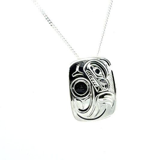 Pendant - Sterling Silver - Rectangle - Bear