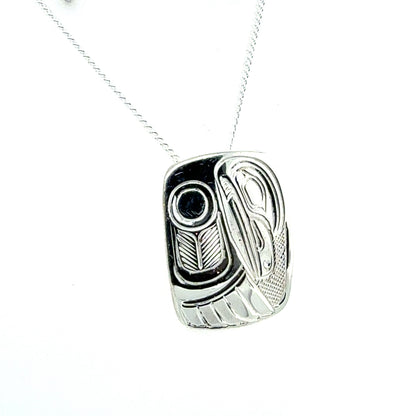 Pendant - Sterling Silver - Rectangle - Raven
