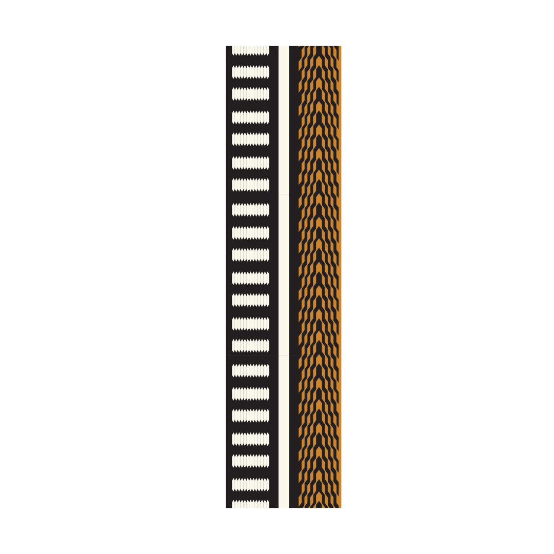 Bookmark - Coast Salish Weaving - Black & Gold - Guiding Strength