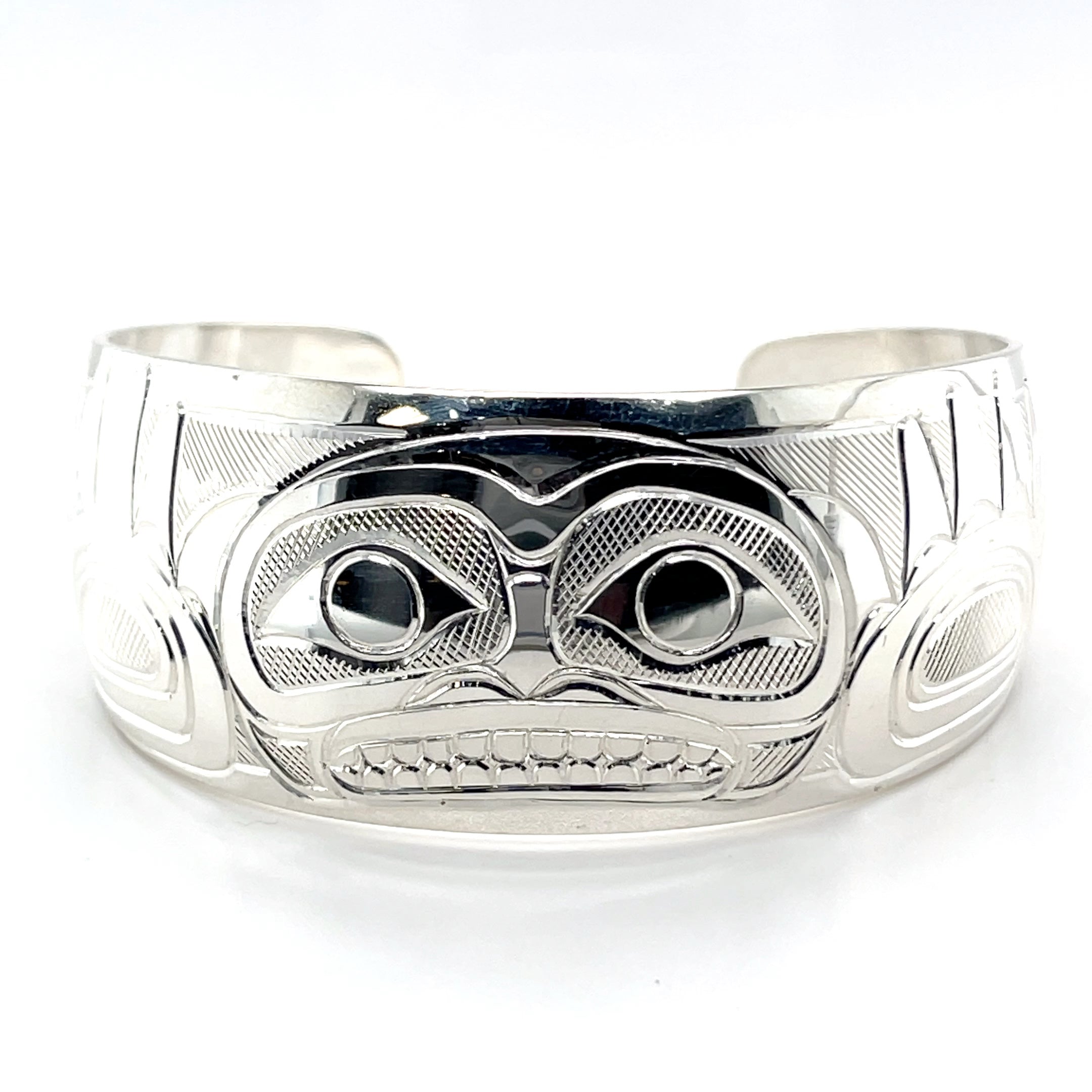 Bracelet - Sterling SIlver - 1&quot; - Human with Fireweed