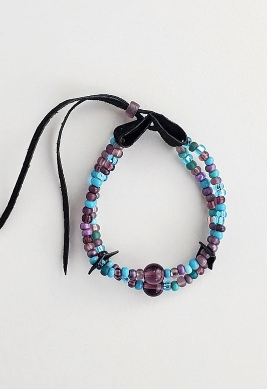 Bracelet - Beaded - Magical - Purple & Blue