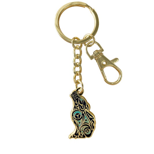 Keychain - Enamel - Wolf