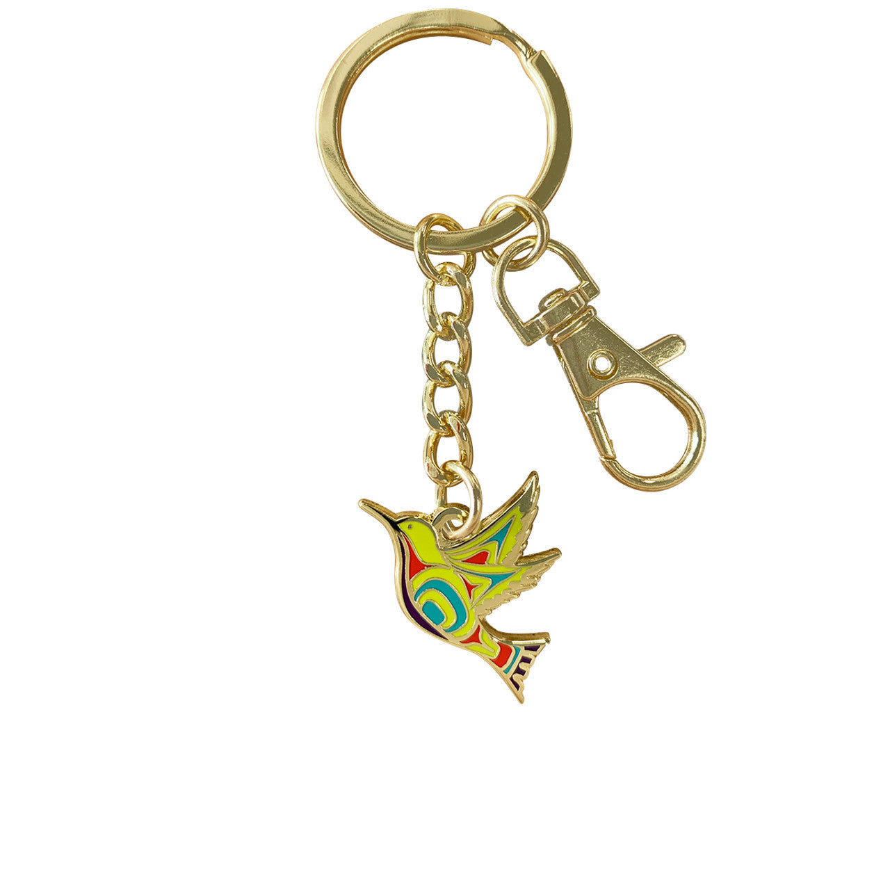 Keychain - Enamel - Hummingbird Green