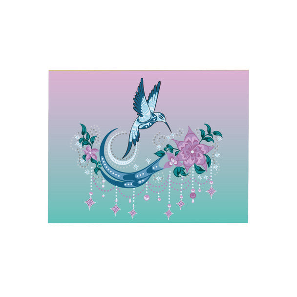 Card - Hummingbird (Teal/Purple) - 5x7
