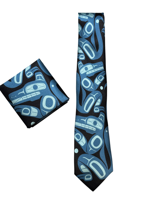 Tie - Silk - Wolf - Blue
