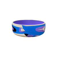 Ceramic Pot - Small - Hummingbird - Blue & Purple