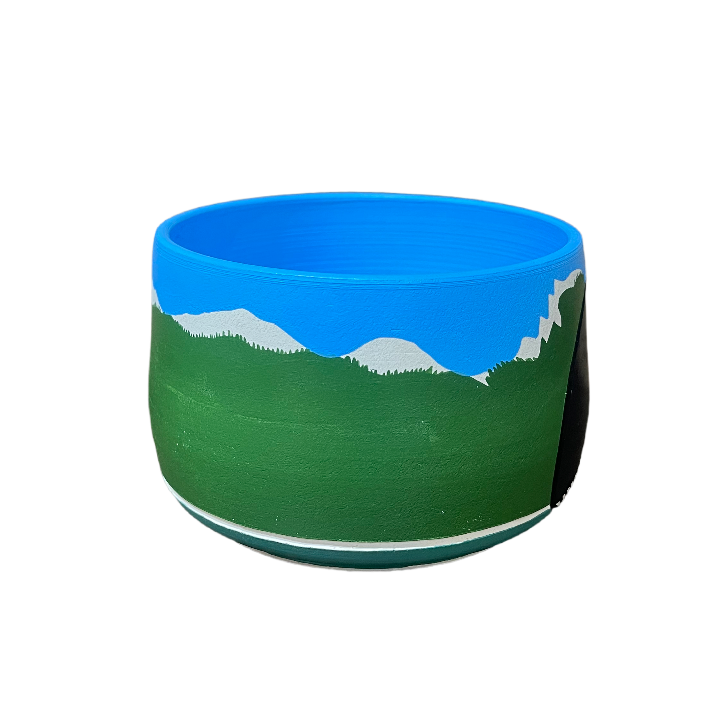 Ceramic Pot - Small - Loon - Blue &amp; Green
