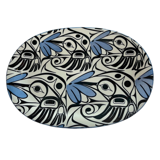 Platter - Porcelain - Large - Hummingbird